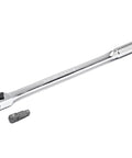 Slim Head 43 Piece One Quarter Inch Drive Mechanics Tool Set With 72 Tooth Ratchet And 5 Degree Swing, chrome ratchet with adapter