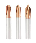 Top Tier Carbide Chamfer End Mill With 90 Degree Straight Flute For CNC Engraving And Milling Machines That Handles Steel Aluminum Plastic Real Smooth, three bits.
