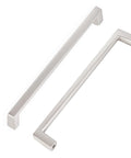 Solid Square Bar Cabinet Handle In Matte Brushed Nickel 6 Inch Center To Center 152 Mm 6 Pack Furniture Pulls