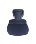 Flat Black Rounded Square Cabinet Knob Set No Brainer Install, 1.26 Inch Diameter, 1.29 Inch Projection, side view, single knob
