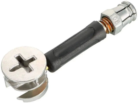 Heavy Duty Stainless Steel Cam Bolt And Dowel Hardware Kit For Flat Pack Furniture Assembly With Pre Inserted Nuts Smooth No Sweat Install Durable Connector Pack Of Twenty Sets Type Five with a zinc alloy cam lock tool for assembly.