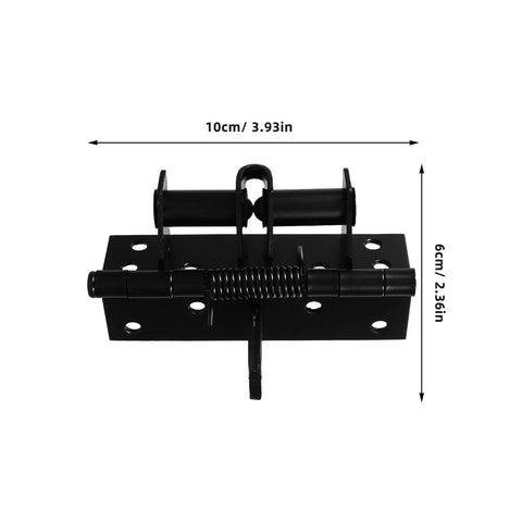 2 Pack Self Closing Door Hinges With 90 Degree Stop Adjustable Tension Zinc Alloy Spring Loaded Hinges Black Finish