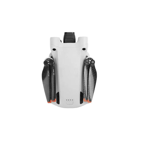 Premium Carbon Fiber Propeller Blades Compatible with Mini 3 Pro and Mini 4 Pro Genuine 6030F Rotors, top view with folded props.