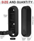 Heavy Duty Foldable Wall Hooks 4 Pack Aluminum Alloy Rustproof Flip Up Mounts With Screws Black showing dimensions and quantity.