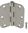 Beefy Heavy Duty Satin Nickel Door Hinges Three And A Half By Three And A Half Inches Two Point Two Millimeter Thick Five Eighth Inch Round Hinges Built For Heavy Doors And High Traffic, satin nickel hinge
