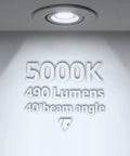 MR16 LED Bulb Dimmable 7W GU5.3 50W Equivalent 490Lm 5000K Daylight All Aluminum Housing Recessed Track Lighting display 5000K