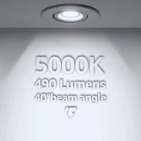 MR16 LED Bulb Dimmable 7W GU5.3 50W Equivalent 490Lm 5000K Daylight All Aluminum Housing Recessed Track Lighting display 5000K