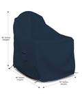 Adirondack Chair Cover Waterproof UV Weatherproof All Season Outdoor Furniture Cover With Air Vent And Drawstrings 34W X 40D X 36H Blue