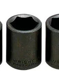 One Half Inch Drive 13 Piece Set Six Point Impact Sockets From Seven Sixteenth Inch To One And One Quarter Inch Built Tough For Auto Shop Use Versatile Durable Professional Grade For Mechanic Projects lined in size order
