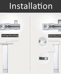 Electric Curtain Track System For Heavy Curtains With Apple HomeKit Alexa And Google Home Integration Auto Opener Kit With 4.1M Length Tracks And DIY Segments ceiling and wall mounting diagram