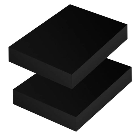 Black HDPE Tapping Block Set For Woodworking And Do It Yourself Projects, High Density Polyethylene Rectangular Blocks, Two Pack