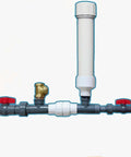 Off Grid Water Pump System That Runs On Falling Water No Fuel Or Electricity Needed Hydraulic Ram Pump with white and gray design