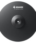 Mute Cymbal For Electronic Drums 13 Inch Dual Zone Crash With Bow And Edge Triggers, Instant Choke, Realistic Response For Electric Drum Kit