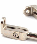 Close-up of metal 100 Sets Spring Hinge For Wood Sunnies Frame Flex Hinge Wooden Sunnies Glasses Parts Door Hinge