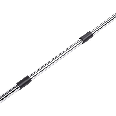 Hella Smooth Extendable Paint Roller Kit With Long Reach Telescopic Pole, stainless steel pole detail for painting.