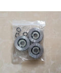 E Bike Motor Gear Kit For Bafang Hubs 38mm And 47.5mm Worm Gears in plastic bag, featuring steel gear set and clips