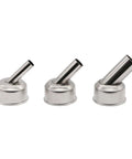 Pro Grade Stainless Steel Hot Air Gun Nozzle Set for Soldering Stations, Includes Straight, Spiral, and 45 Degree Bent Nozzles