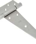 Heavy Duty T Hinges In Stainless Steel For Narrow Frames And Posts 8 Inch With Offset Staggered Screw Holes Prevent Wood Splitting