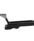 Boat Storage Latch With Concealed Keeper Marine Grade Draw Latch in black metal, side view, ideal for open water use.