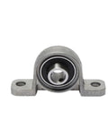 Front view of Beefed-Up Heavy Duty Shielded Ball Bearing Pillow Block with zinc alloy housing and 8 mm bore, part of 10-piece set, KP Series.