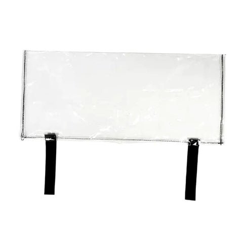 Heavy Duty Ev Charger Box Cover Transparent Pvc Rain And Dust Guard Secure Strap Closure No Sweat Setup with black straps.