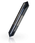 Side view of 1/2 inch diameter solid carbide chamfer mill, double-ended, 3 inch overall length, 4-flute, AlTiN coated.