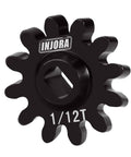 Underdrive Differential Gears Set For 1/24 RC Crawler 1/12T Steel Worm Gear Upgrade Kit, close-up of etched teeth gear