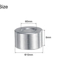 Aluminum Spacer 5mm Bore 10mm OD 6mm Length Standoff For M5 Screws Bolts And Rods, 30 Piece Pack, Plain Finish, Durable Aluminum Alloy