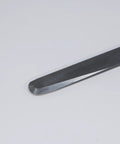 Heavy Duty Nitrided HSS Woodturning Scraper One Inch Wide Negative Rake And Radiused Edge showing steel blade with rounded tip.