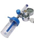 Pro Grade Oxygen Pressure Regulator With 0 To 100 MPa Air Flow Control Aluminum Alloy Body Durable Gas Reducer Gauge Meter For Precise Safe And Reliable Oxygen Regulation In Industrial Settings showing side view with pressure gauge and connector