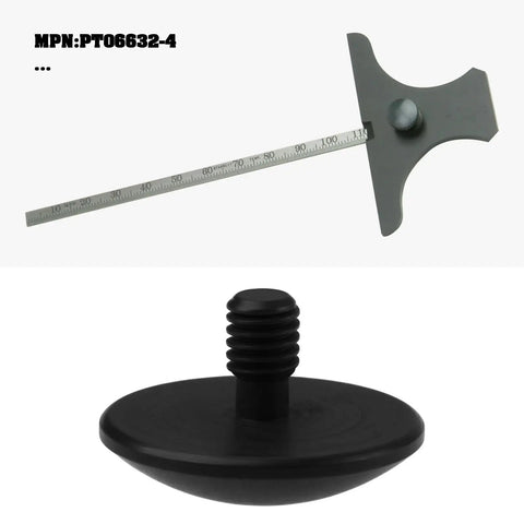 Indicator Contact Point With One Eighth Inch Shaft And One Half Inch Round Tip for Dial and Digital Indicators, Starrett PT06632-4