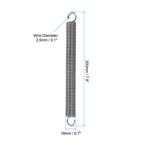 Tough As Nails Extension Spring Featuring Dual Hook Tension Build Made From Fatigue Resistant Spring Steel Exactly Zero Point One Inch Wire And Point Seven Inch Outer Diameter Spanning Seven Point Nine Inches Long