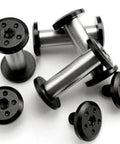 10 Pack Cap Knife Handle Screws Stainless Steel Knife Handle Fasteners Kit DIY Friendly Black Rivets And Pins For Knife Making And Repair Ready To Install For Knife Building Projects displayed on a white background.