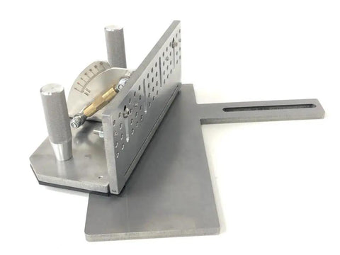 Total Game Changer Featuring This Badass Grinder Tool Rest And Thick Steel Holder That Stays Locked On 2x72 Belt Sanders To Dial In Sharpening Jigs Flawlessly, metal tool rest with adjustable angle and sturdy base.