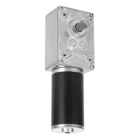Beefy Torque Worm Gear Motor With Speed Reducer Reversible Electric Gearbox 8mm Shaft 12V DC 20RPM metal housing