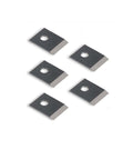 RJ45 Pass Through Crimp Tool Replacement Blades 5 Pack 8 Pin Cavity Heavy Duty Steel Blades on white background