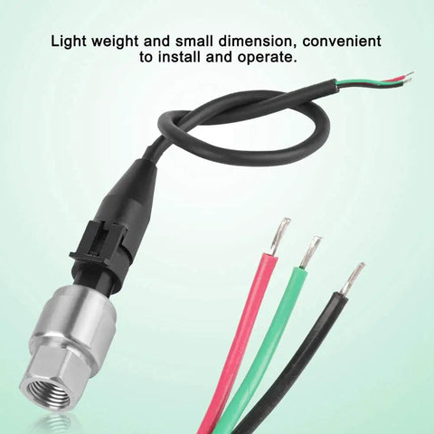 G1 4 Pressure Transducer Sensor for Water Gas Oil 0.5 to 4.5V and 0 to 5V Output with wires attached