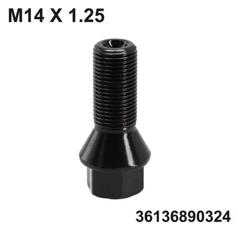 Premium Black Lug Wheel Studs Kit For BMW M14 X1.25 Locking Bolt Compatible With E70 F30 F80 And More Models Super Durable Upgrade For Your Ride Today