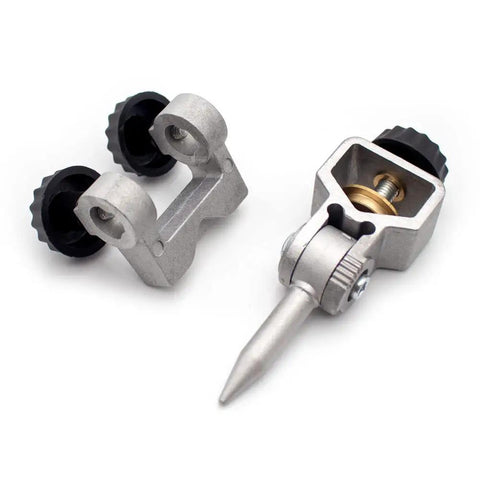 Slick Wood Turning Tool Sharpening Jig For Water Cooled Grinder And Workshop Lathe includes precision adjustable metal parts.
