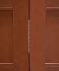 Heavy Duty Piano Hinges 180 Degree Continuous Long Hinges Set Of 3 pictured on wooden cabinet doors with anti rust coating
