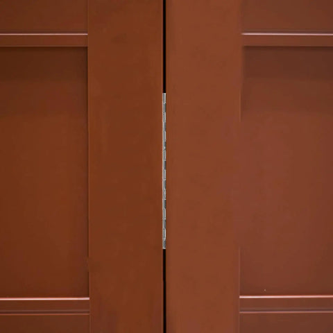 Heavy Duty Piano Hinges 180 Degree Continuous Long Hinges Set Of 3 pictured on wooden cabinet doors with anti rust coating