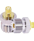 PL259 To SMA Female And SO239 To SMA CB Antenna Adapters Set with nickel plating, low loss connectors, 2-pack