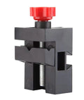 Plastic Vice Multipurpose Workpiece Fixing Tool for Wood Turning and Mechanical Processing in the Shop Clamp, black plastic with red handle