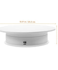 Must Have Electric Rotating Display Turntable With 360 Degree Spin, Auto Speed Control, And Suede Base 8.07 in diameter for jewelry display.