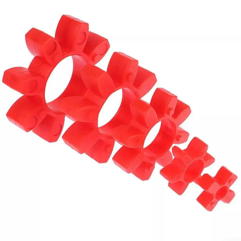 Red Polyurethane Shaft Coupling Insert Open Center Spider GR14 GR125 For Industrial Machinery Drives Pumps And Conveyor Systems Built Tough High Strength Oil Resistant Flexible Coupler 1 Pack GR19, red spider insert