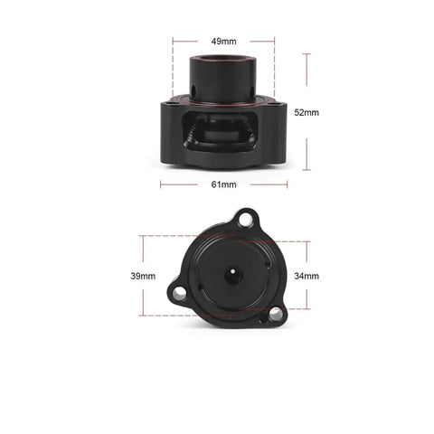 Multi Car Compatible Turbo Valve Aluminum Car Adapter Kit For 2.0T VTA DV Plus Diverter Valve, aircraft-grade aluminum, size diagram