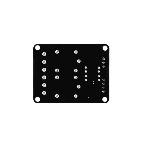 Back view of Two Channel 5V Relay Module With Optocoupler Low Level Trigger Expansion Board Plug And Play.