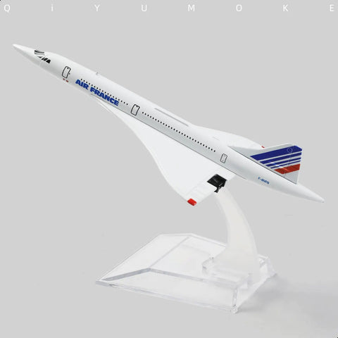 Concorde Diecast Airplane Model 1/400 Scale With Stand All Metal Air France Plane Collectible