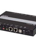 Badass One Port 4K HDMI KVM Switch IP Remote Control For PCs And Laptops Server Room Management Smooth Operation With USB Console Sharing, top view of connections.