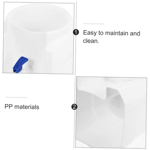 Countertop Water Dispenser for Cold Water, Lightweight PP Material, easy to clean design with slip-resistant base, white dispenser
